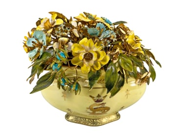 Jane Hutcheson Gorham Enameled Floral Centerpiece