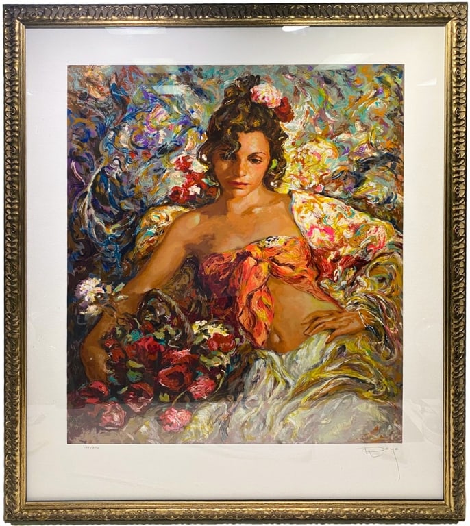 Jose Royo 'Entre Flores' L/E Serigraph On Paper (1 of 5)