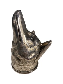 Edwardian Era CS Harris Sterling Fox Stirrup Cup