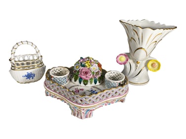 Herend Hungary Porcelain Decorative Pieces 3pc LOT