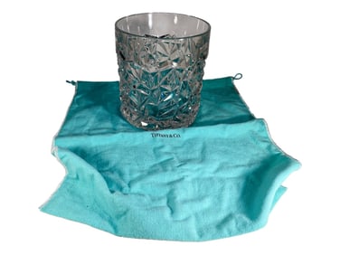 Tiffany & Co. Crystal Rock Pattern Ice Bucket