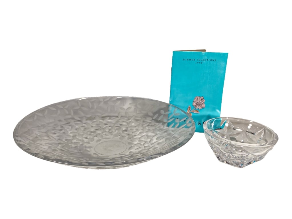 Tiffany & Co. SIGNED Lead Crystal Bowls 2pc LOT (1 of 7)