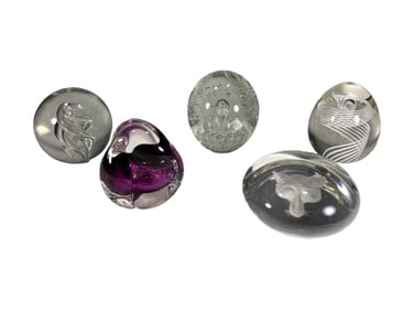 Steuben, Eickholt & Others Art Glass Paperweights