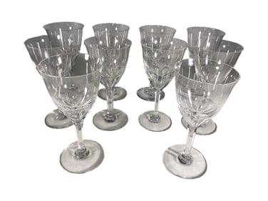 Baccarat Zurich Claret Wine Glasses 10pc SET