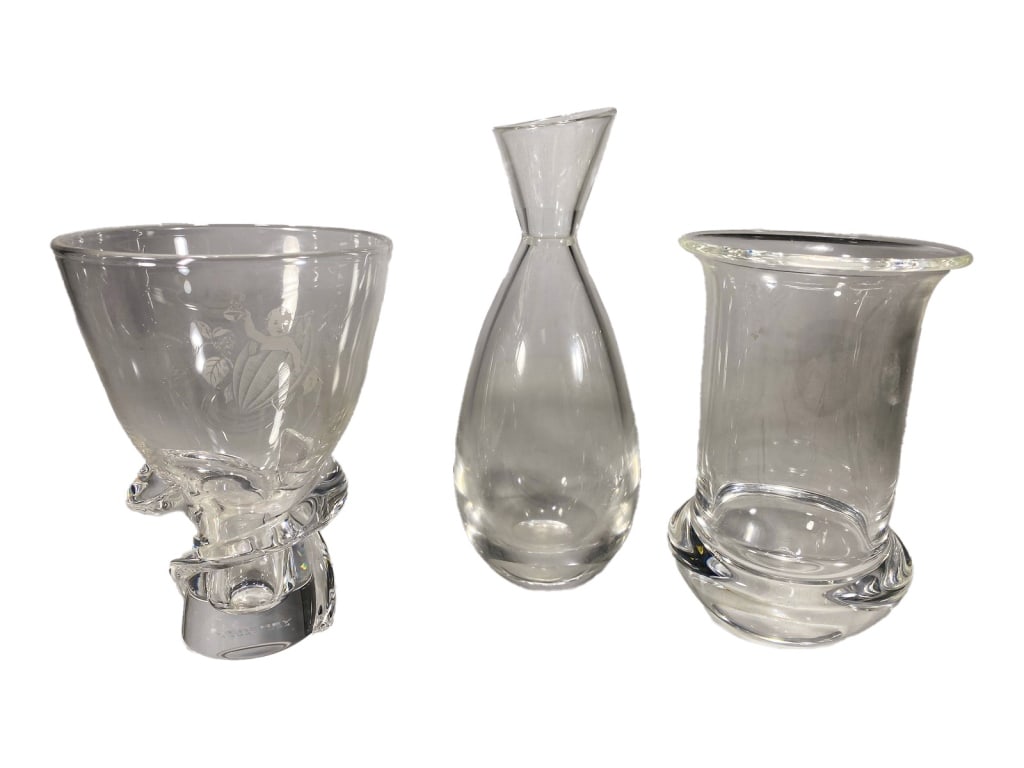 Steuben Crystal Hershey Vase & Others 3pc LOT (1 of 9)