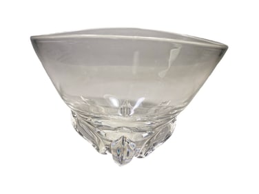 Steuben Crystal Art Glass Bowl & Petal Base SIGNED