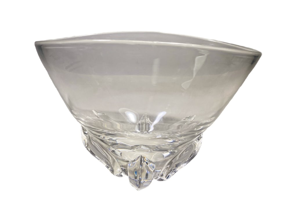 Steuben Crystal Art Glass Bowl & Petal Base SIGNED (1 of 6)