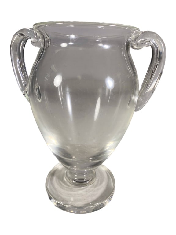 Steuben American Crystal Scroll Handld Urn Vase (1 of 5)