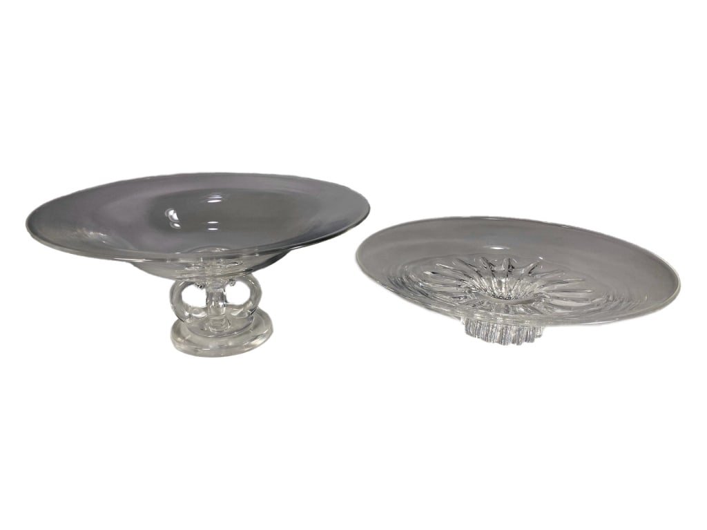 Steuben Pair Clear Crystal Footed Serving Dishes (1 of 8)
