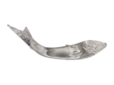 Steuben Clear Crystal Art Glass Whale Sculpture