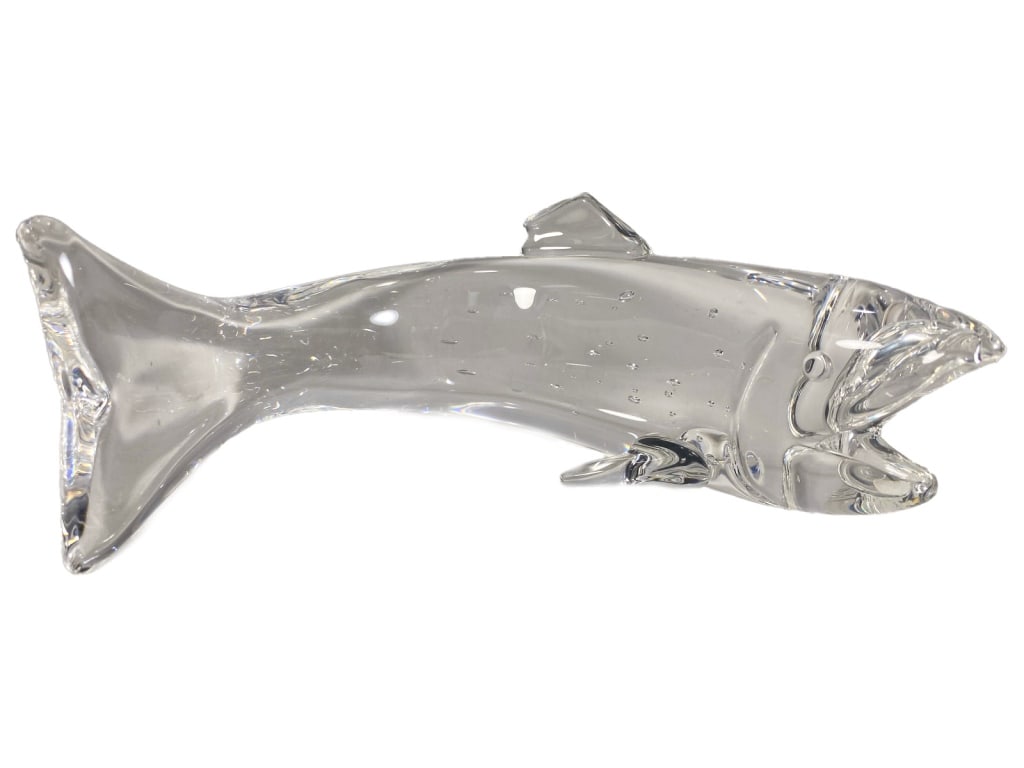 Steuben Crystal Art Glass Trout Fish Sculpture (1 of 5)