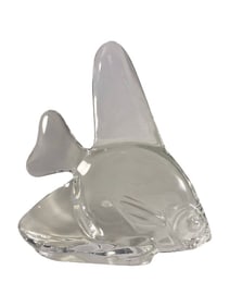 Steuben Clear Crystal Art Glass Angelfish Figurine