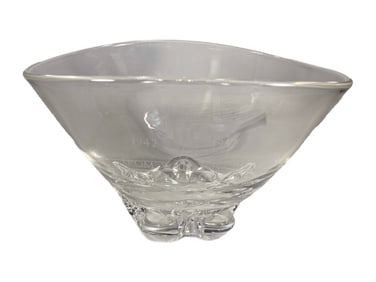 Steuben Crystal Shell Footed Bowl by D. Pollard