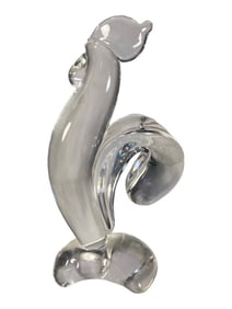 Steuben Crystal Art Glass Rooster Sculpture SIGNED