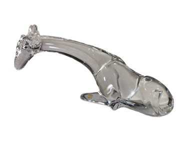 Baccarat Crystal Giraffe Sculpture by L Vanderveen