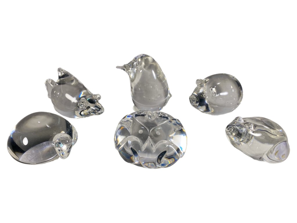 Steuben Crystal Art Glass Animal Figurines 6pcs (1 of 8)