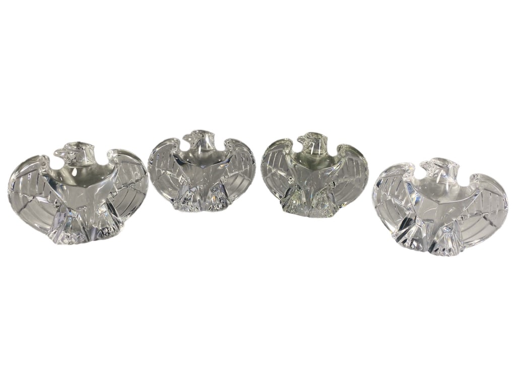 Steuben Crystal Eagle Form Candleholders 4pc LOT (1 of 8)