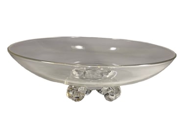 Steuben Crystal Bowl w/ Curled Feet by J. Dreves