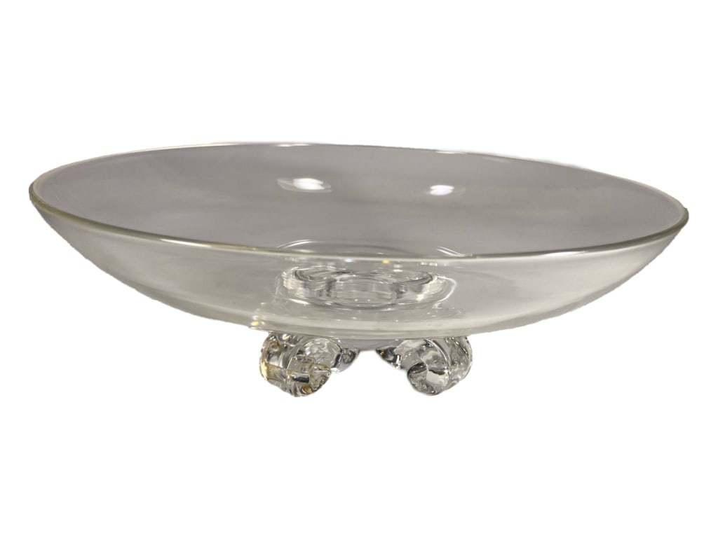 Steuben Crystal Bowl w/ Curled Feet by J. Dreves (1 of 5)