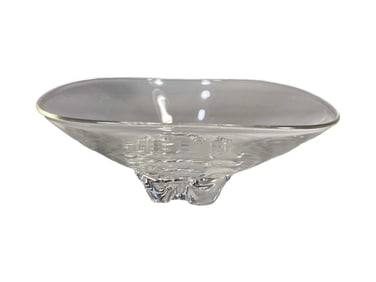 Steuben Crystal Trillum Footed Bowl By D. Pollard
