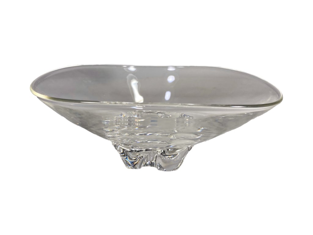 Steuben Crystal Trillum Footed Bowl By D. Pollard (1 of 5)