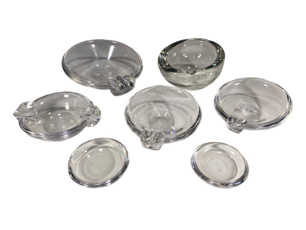 Steuben & Johansfors Crystal Ashtray Group 7pc LOT (1 of 8)