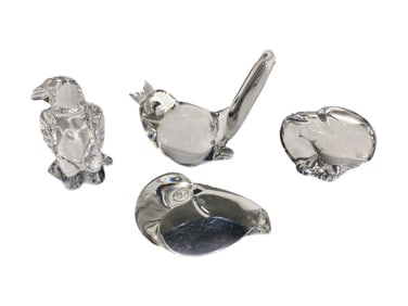 Steuben American Crystal Hand Coolers 4pc LOT
