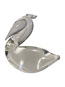Steuben Clear Crystal American Pelican Figurine