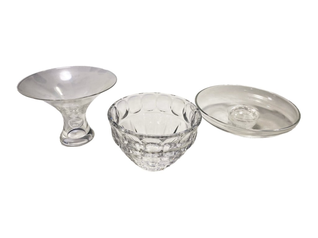 Steuben & Lenox Crystal Vessels 3pc LOT SIGNED (1 of 8)