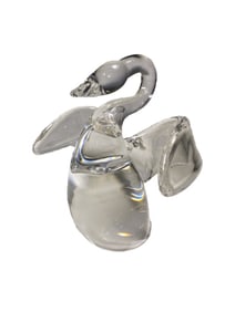 Steuben Crystal Art Glass Flying Swan Figurine