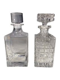 Primavera & Goebel Crystal Decanters 2pc Lot