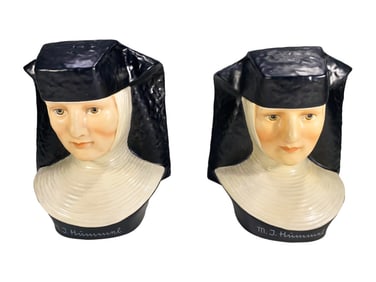 Goebel Pr of Porcelain Busts of Nuns in Habit LOT