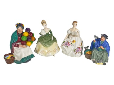 Royal Doulton L/E Porcelain Figurines, 4pc LOT