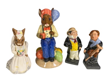Royal Doulton L/E Porcelain Figurines, 4pc LOT