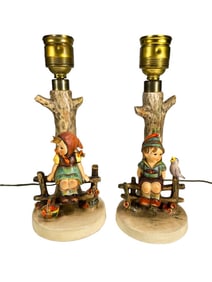 Pr Hummel Lamps Just Resting & Wayside Harmony