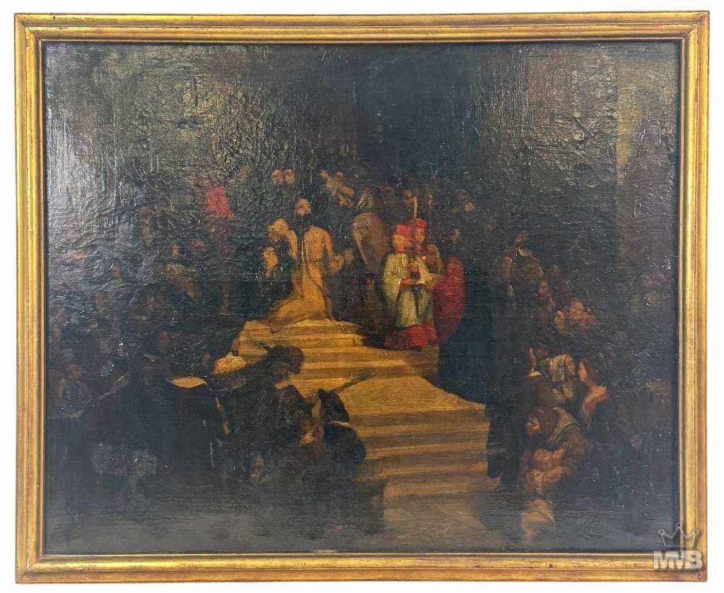 Antique Continental School Religious Oil Painting (1 of 11)