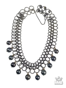 David Yurman Sterling & 18k Gold Pearls Necklace