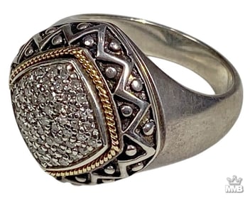 BH 925 Sterling Silver & 18K Gold Ring