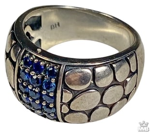 B.H. Designer Sterling Silver Ring J. Hardy Style