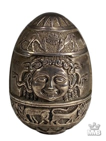 Greek .999 Weighted Fine Silver Egg Ornament