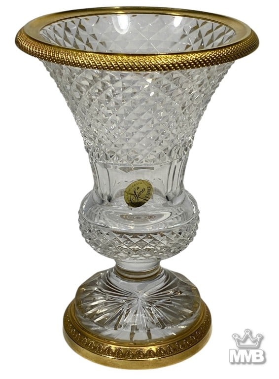 Sevres French Crystal & Gold Vase by L. Seiler (1 of 5)