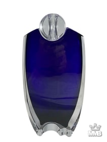 Baccarat Oceanie Blue Crystal Vase by T. Bastide