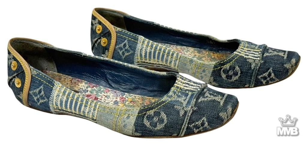 Louis Vuitton Monogram Denim Ballet Flats Sz 35.5 (1 of 7)
