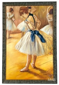 Ballerina Oil Painting in the Style of Edgar Degas