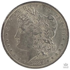1886 Morgan Uncirculated Silver Dollar