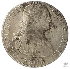 1808 Carolus IIII Mexican Silver 8 Reales Coin