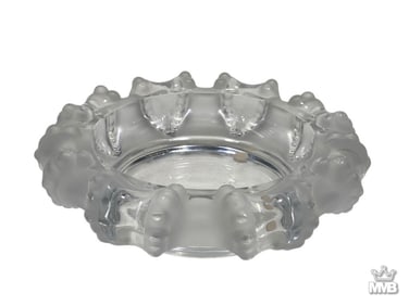 Lalique French Octopus Frosted Crystal Ashtray