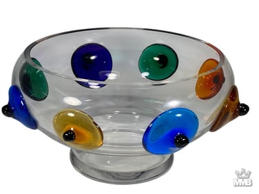 Vintage Italian Murano Art Glass Bowl SIGNED