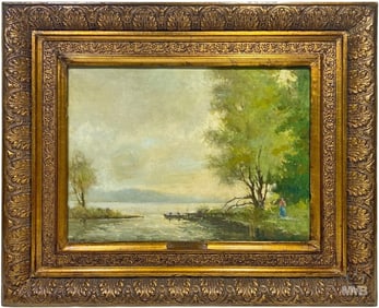 William Roger Benner Antique English Oil Painting