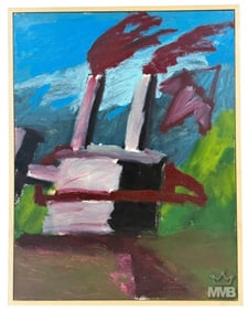 Sam Perry Modern American Oil Abstract Painting